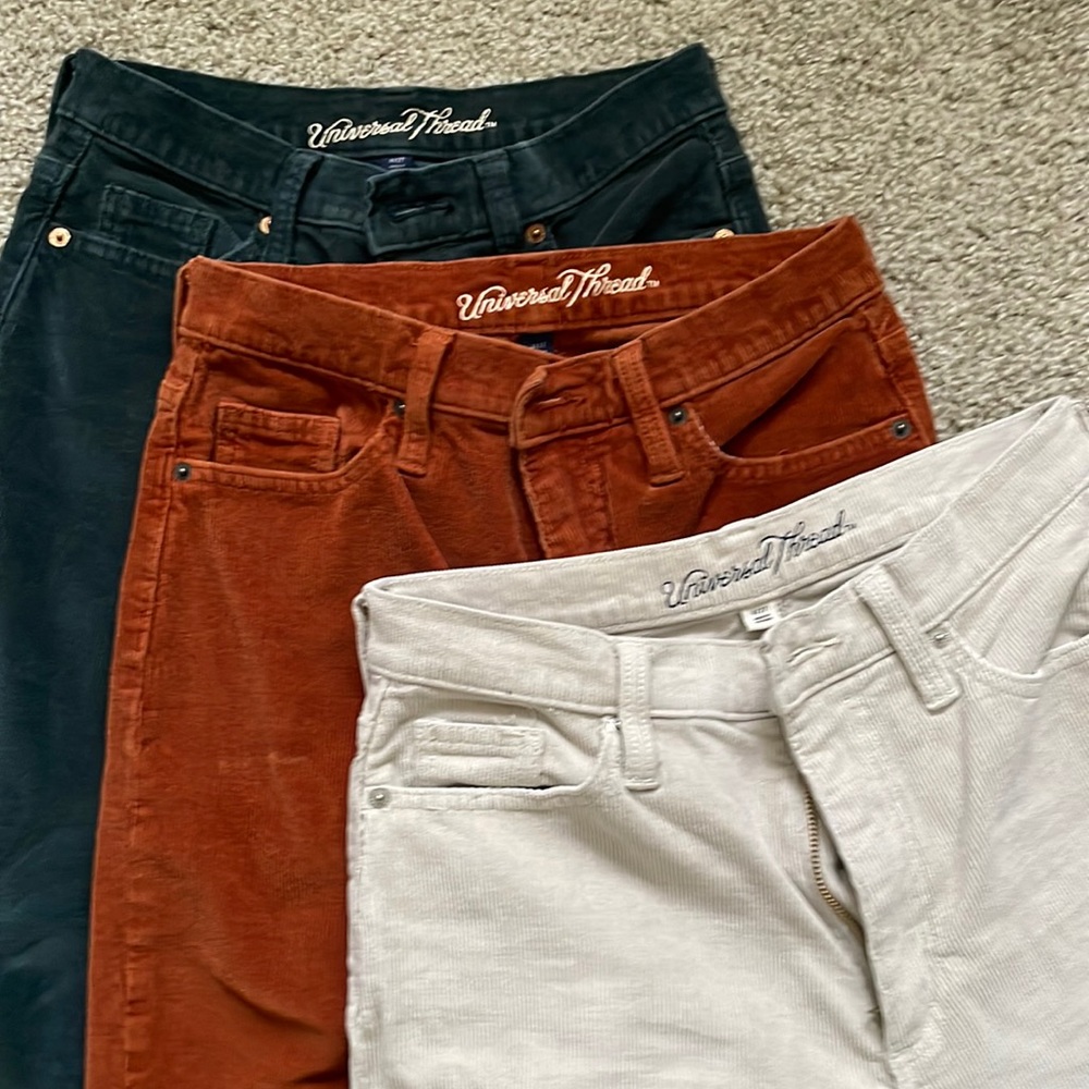 Cropped Corduroy Pants